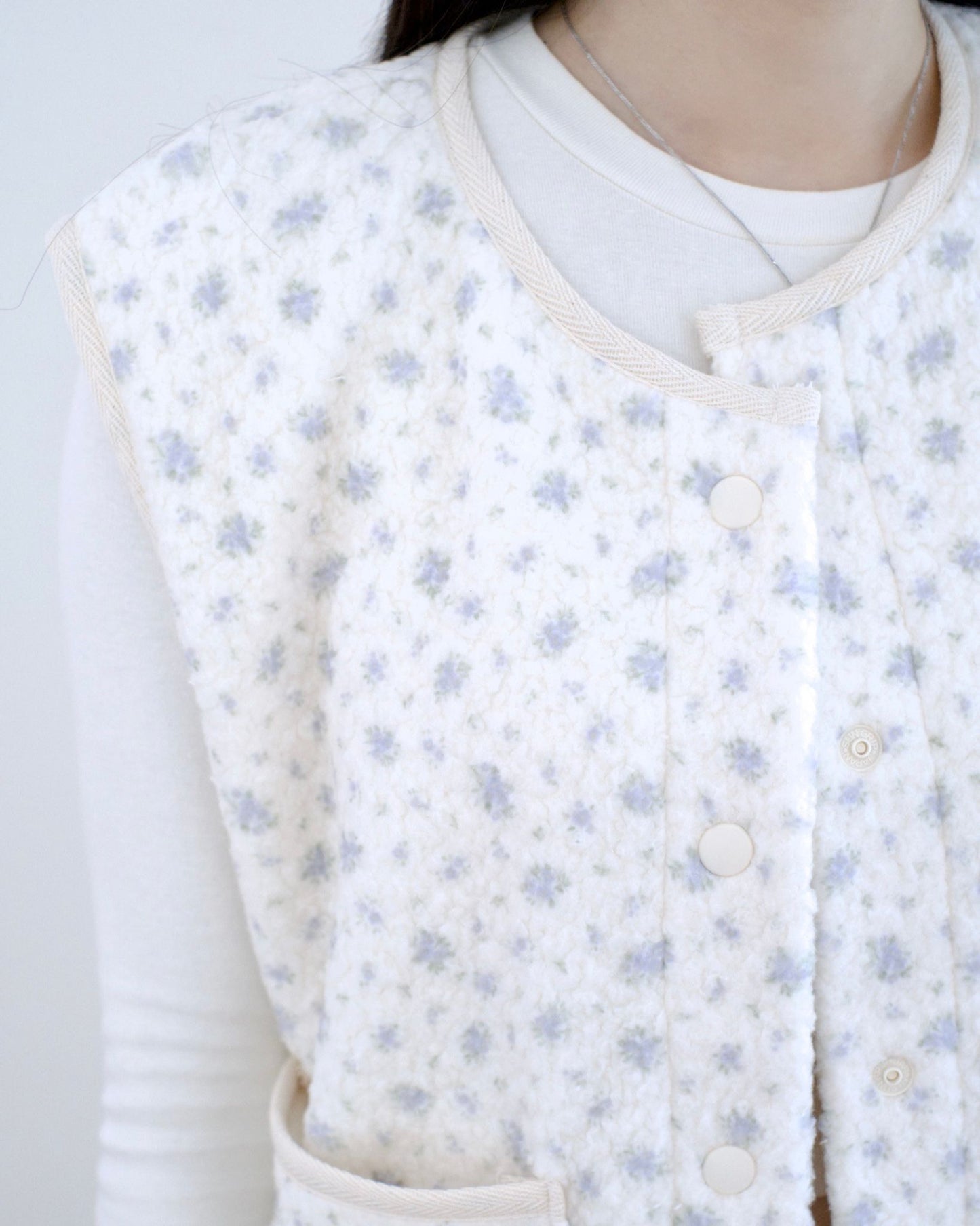 韓國碎花背心外套