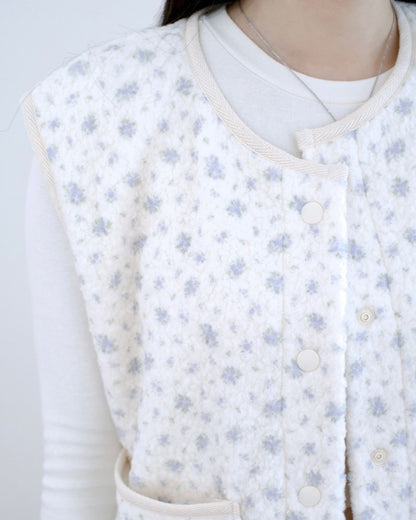 韓國碎花背心外套