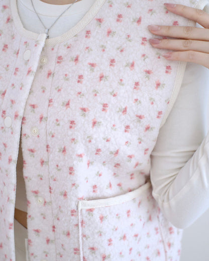 韓國碎花背心外套