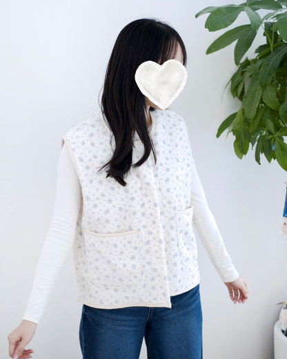 韓國碎花背心外套