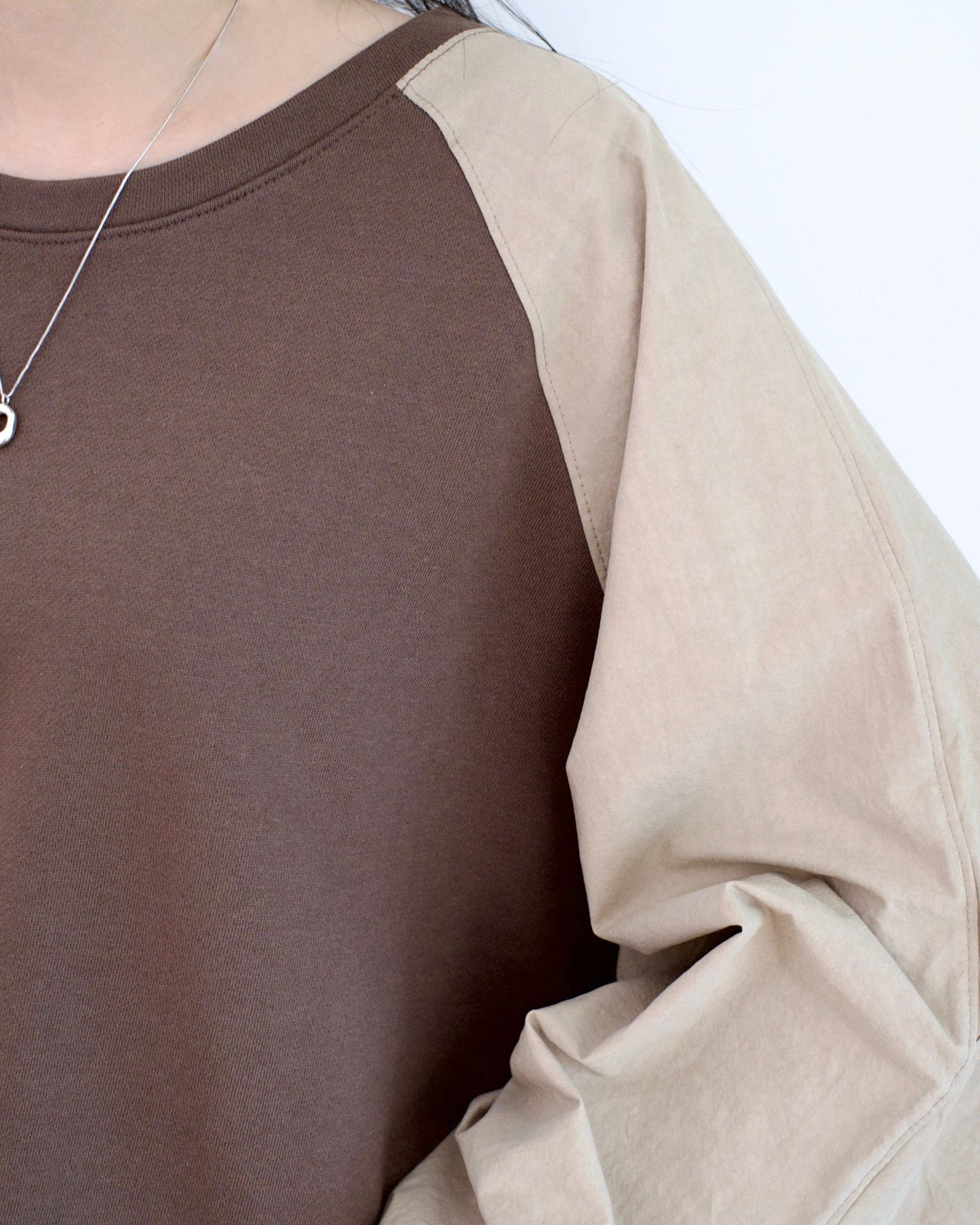 韓國彎刀袖撞色衞衣