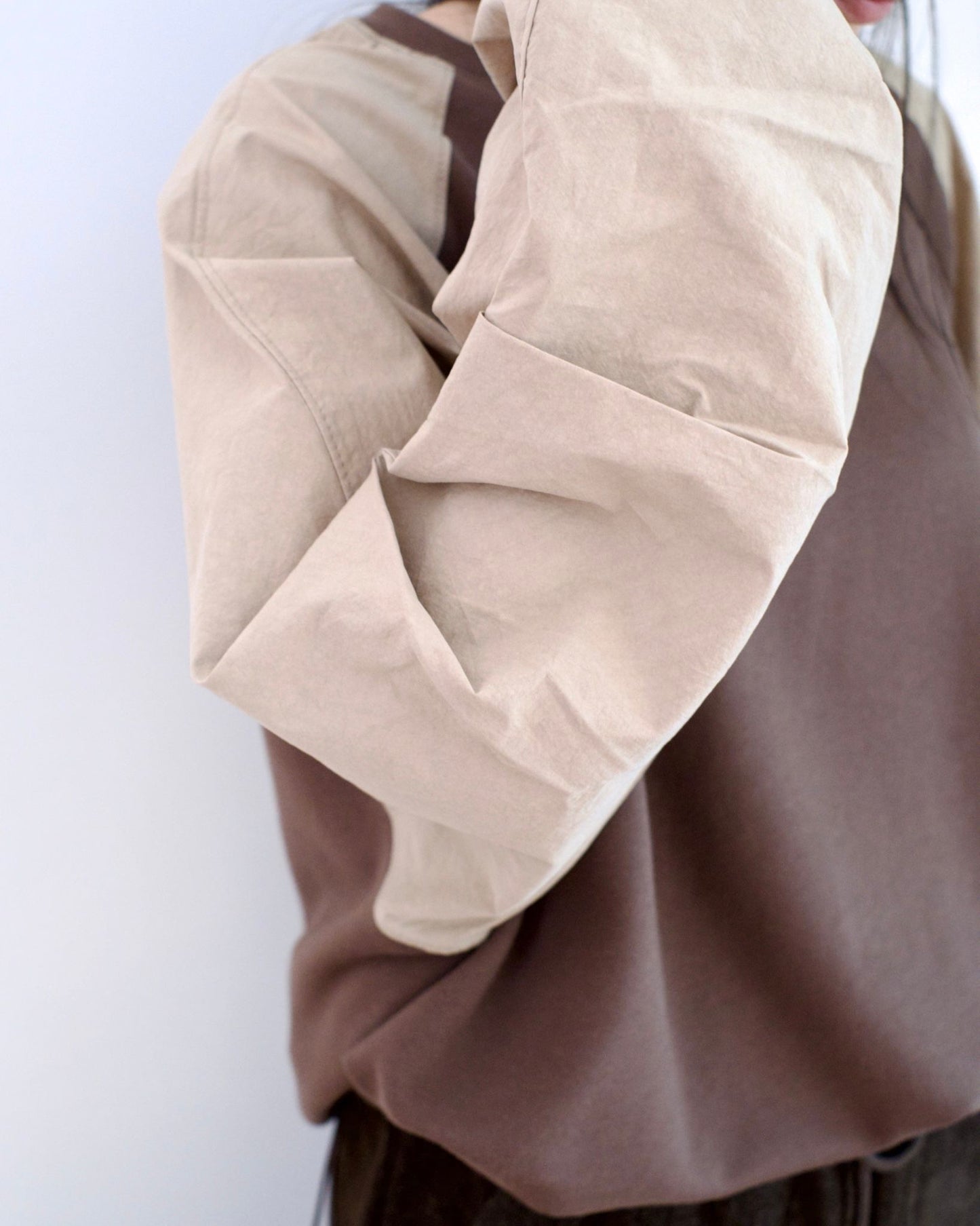 韓國彎刀袖撞色衞衣