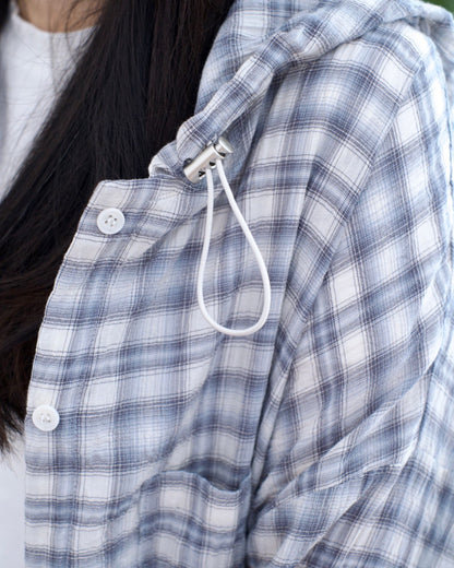 韓國長袖格仔裇衫