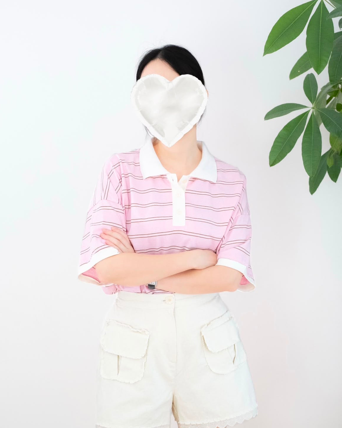 企領撞色橫間Polo