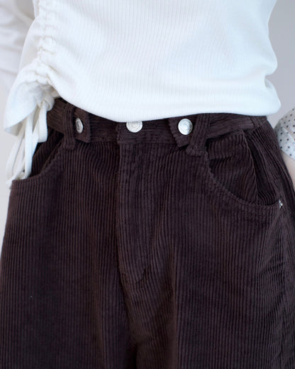 韓國燈芯絨彎刀休閑褲