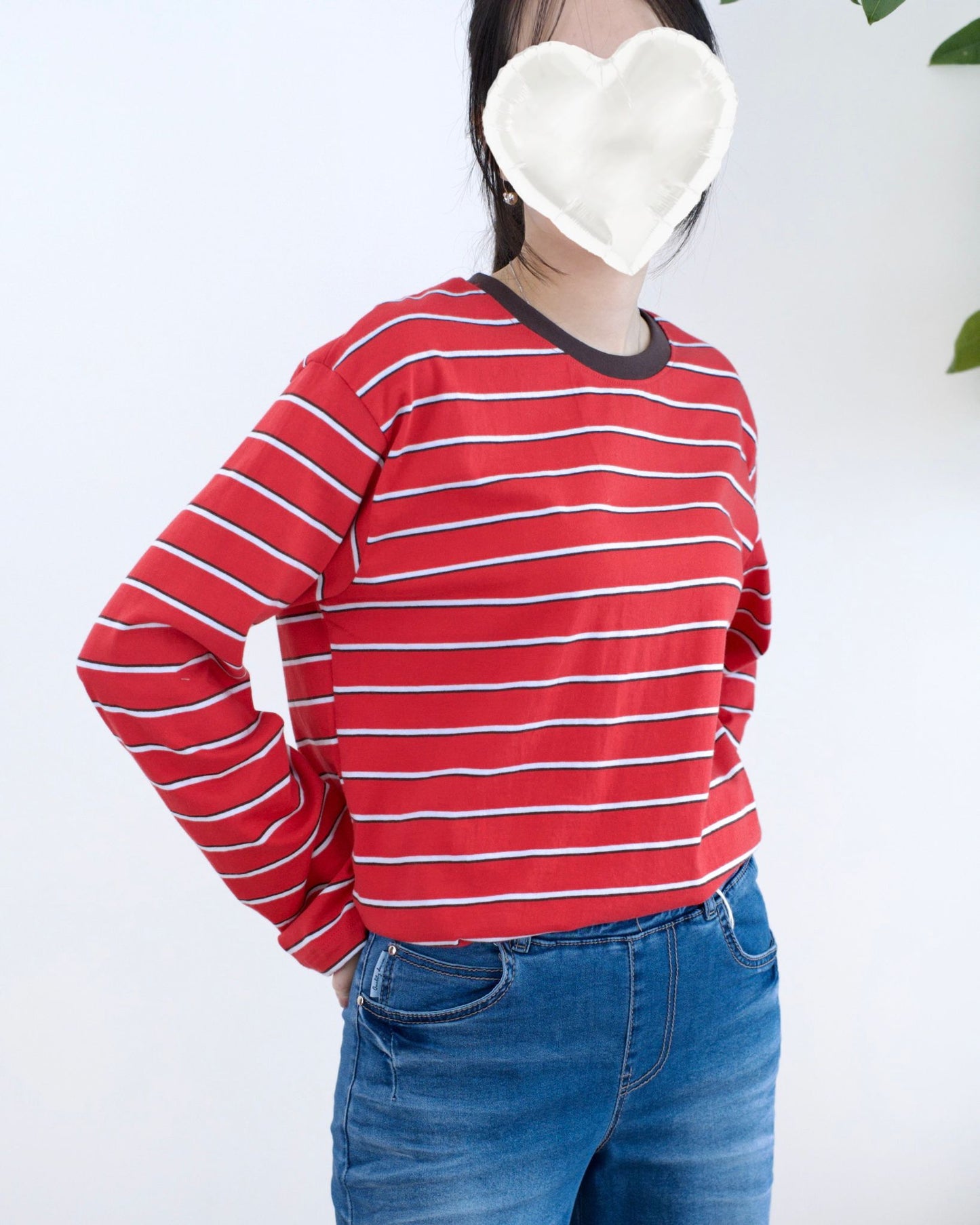 韓國橫間條子Tee