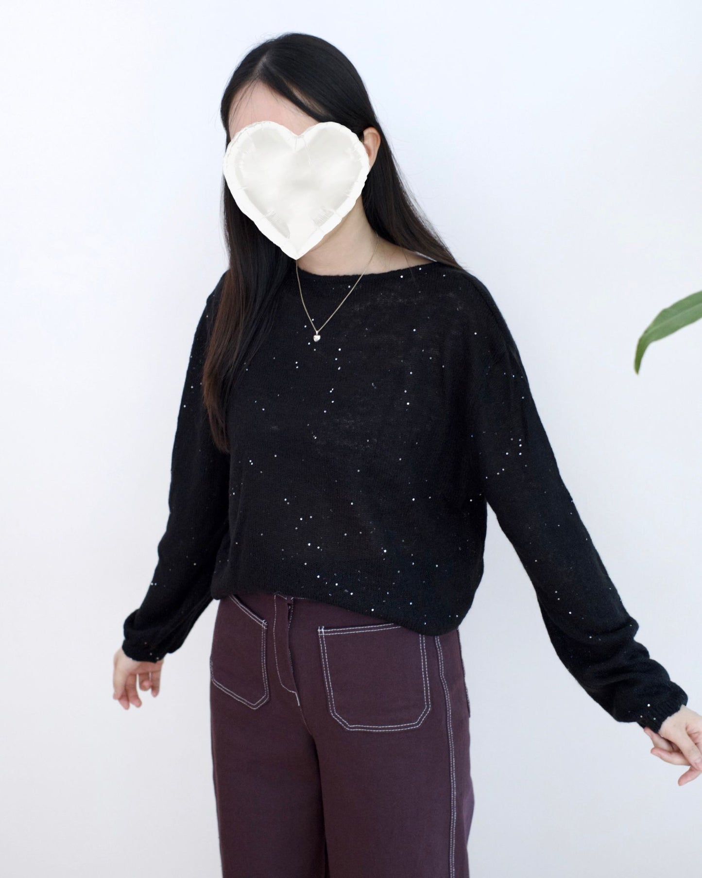 韓國閃閃珠片針織冷外套