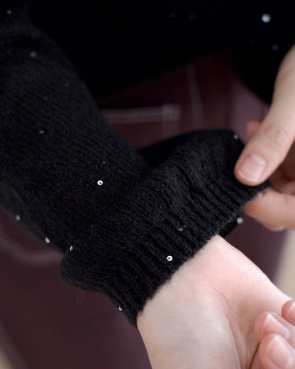 韓國閃閃珠片針織冷外套