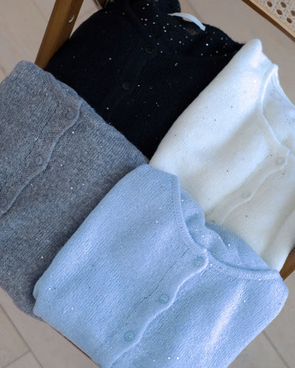 韓國閃閃珠片針織冷外套