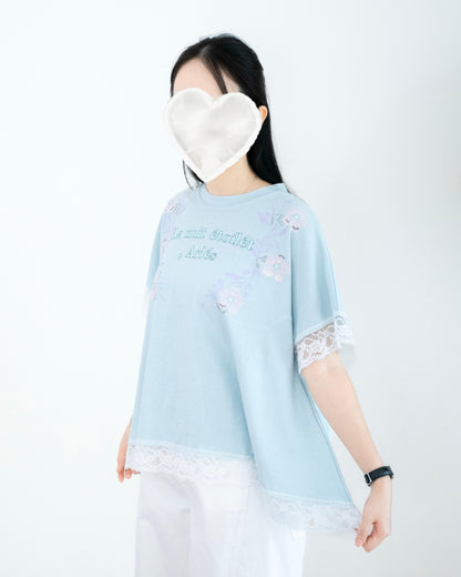 Lace撞花花Tee