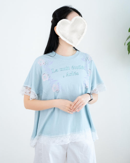 Lace撞花花Tee
