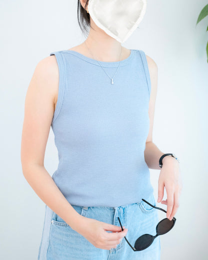 淨色華夫格紋背心