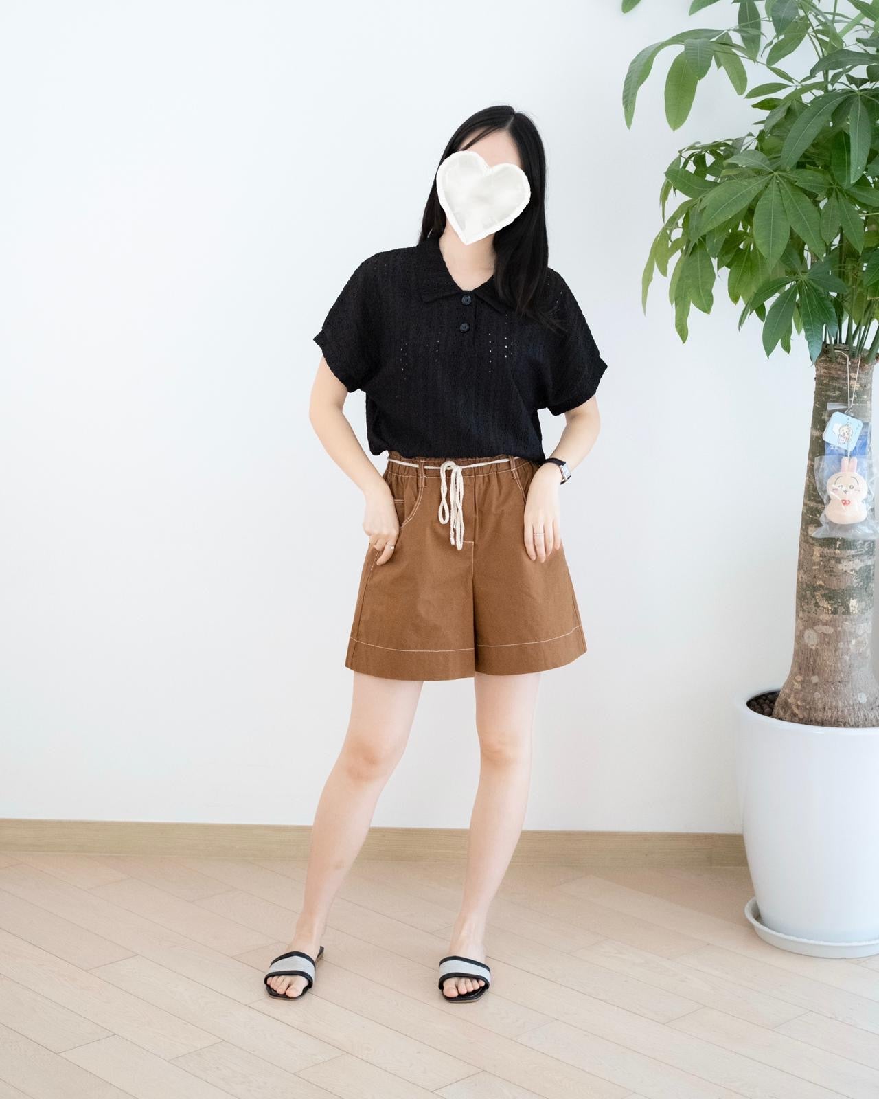 Moci 全橡筋腰短褲