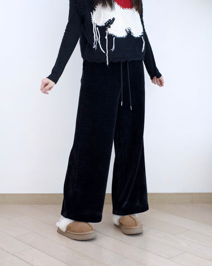 Moci 燈芯絨闊筒休閑褲︎