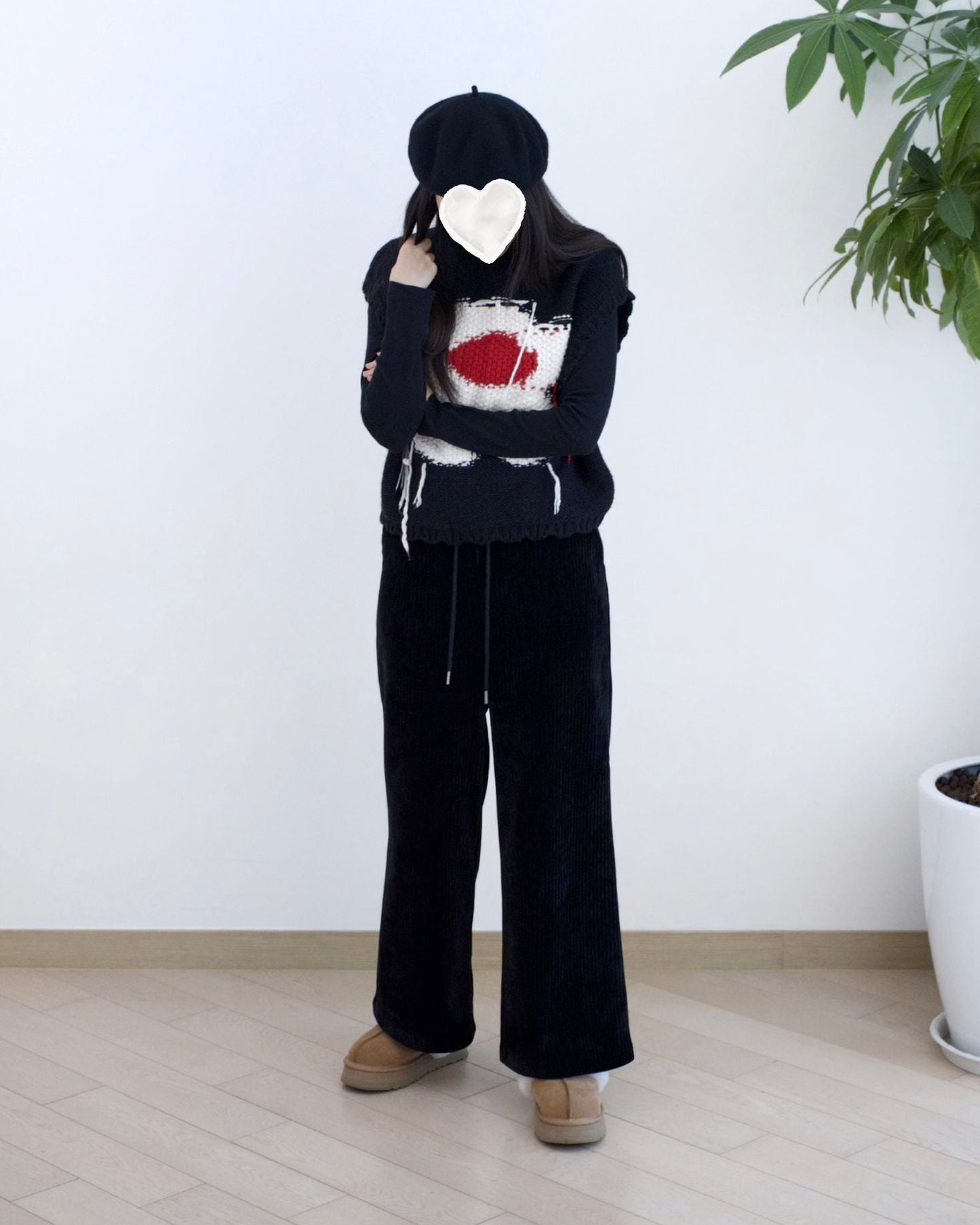 Moci 燈芯絨闊筒休閑褲︎