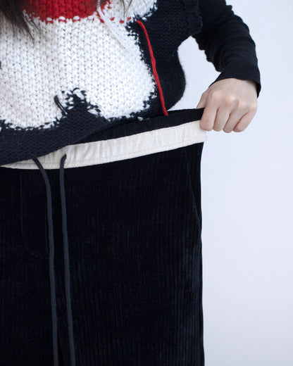 Moci 燈芯絨闊筒休閑褲︎