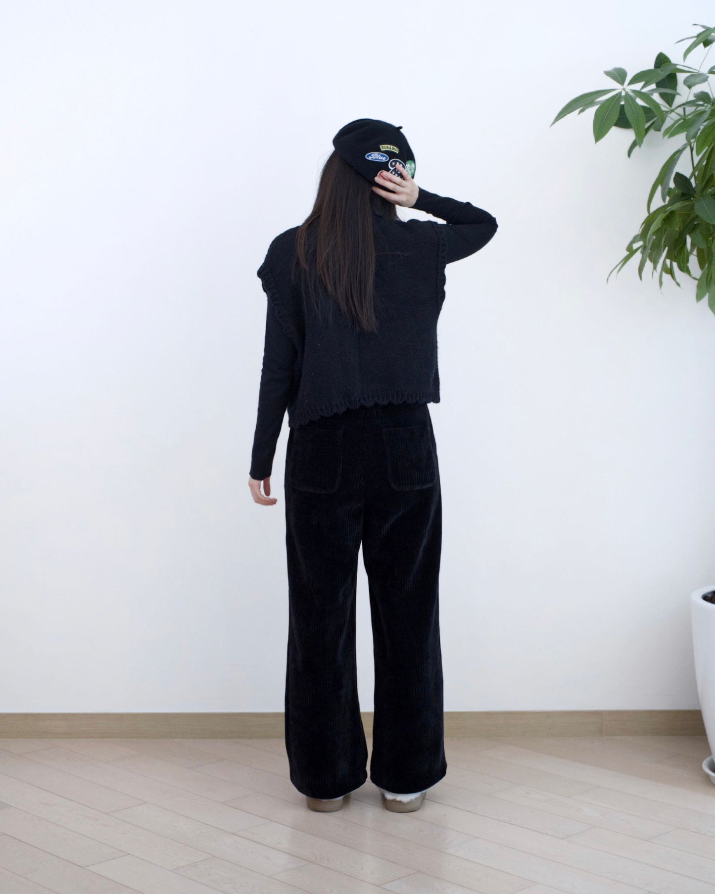 Moci 燈芯絨闊筒休閑褲︎