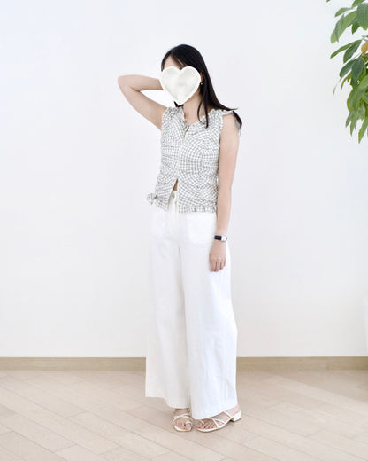 Moci 口袋闊筒扯布褲
