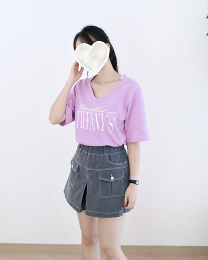 Moci 口袋鈕扣短裙褲