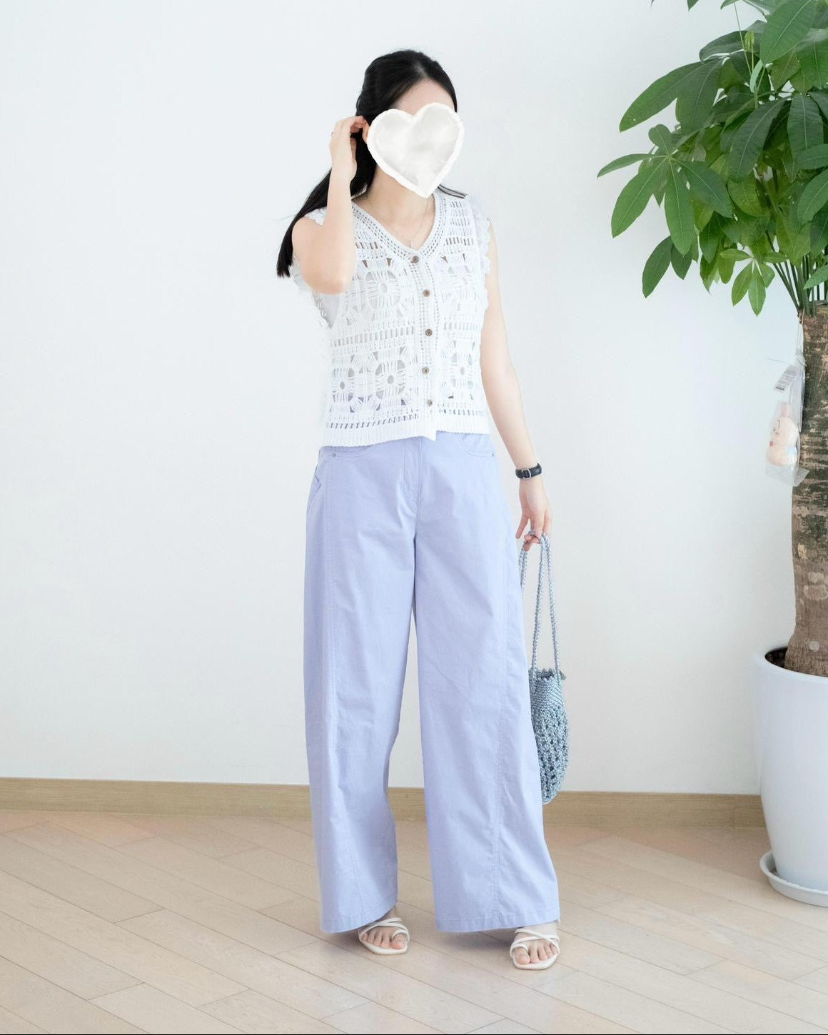 Moci 透薄後雙袋休閑褲