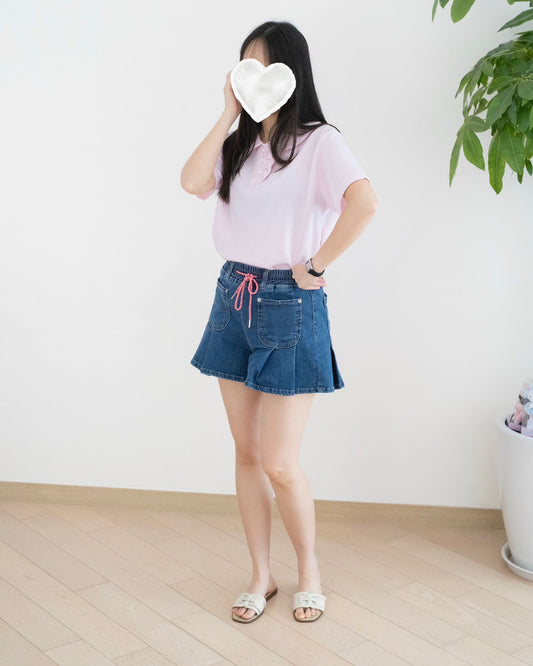 Moci 百摺牛仔短褲