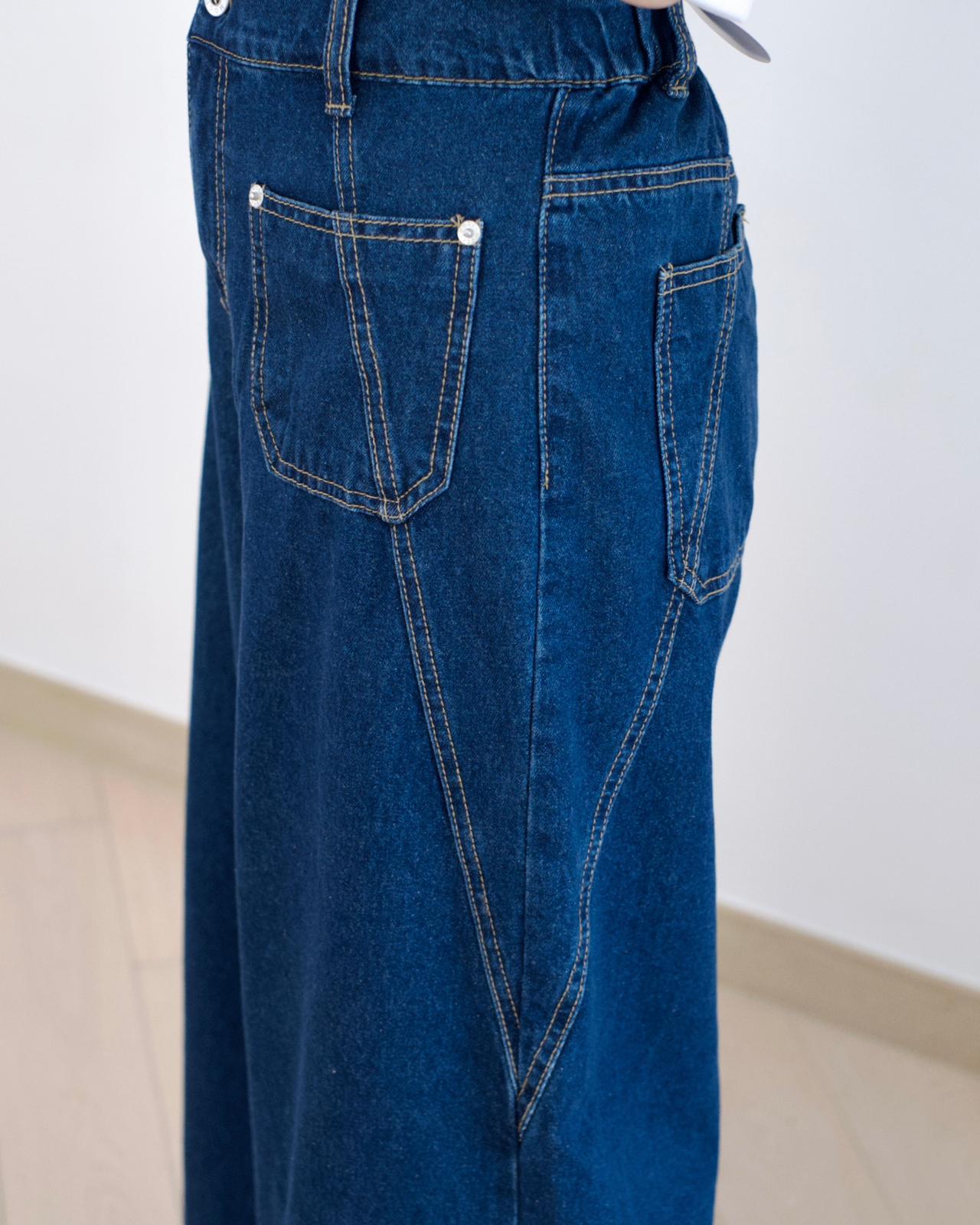 Moci 高腰闊筒牛仔褲