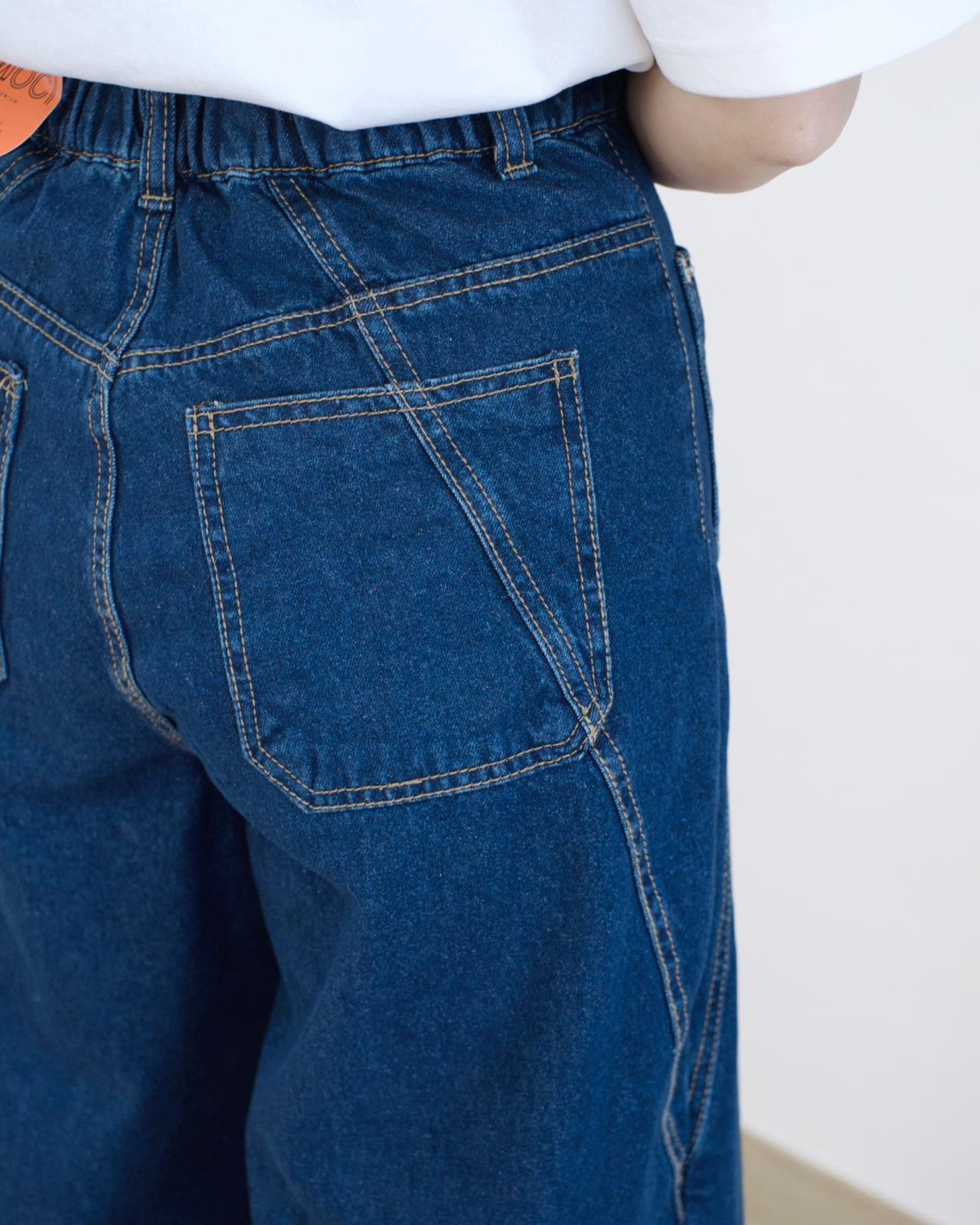 Moci 高腰闊筒牛仔褲