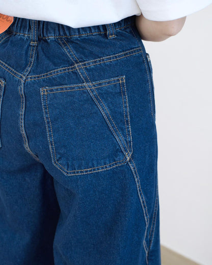 Moci 高腰闊筒牛仔褲