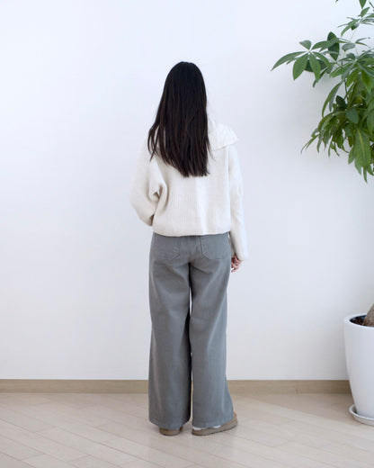 Moci 併邊薄絨扯布褲