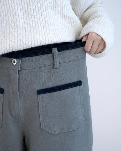 Moci 併邊薄絨扯布褲