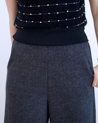 Moci 高腰全橡筋針織褲