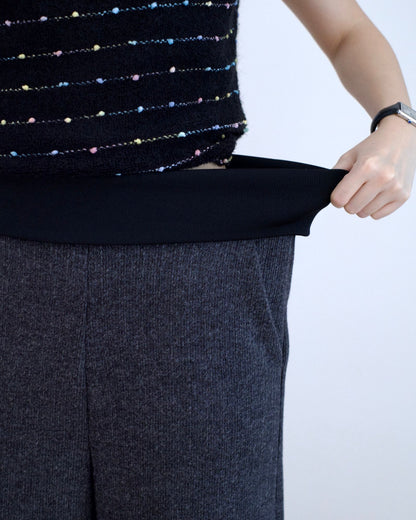 Moci 高腰全橡筋針織褲