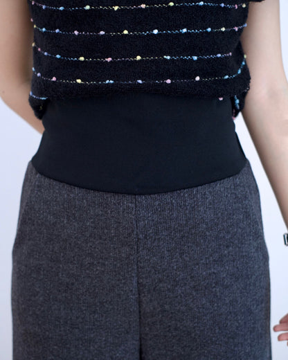 Moci 高腰全橡筋針織褲