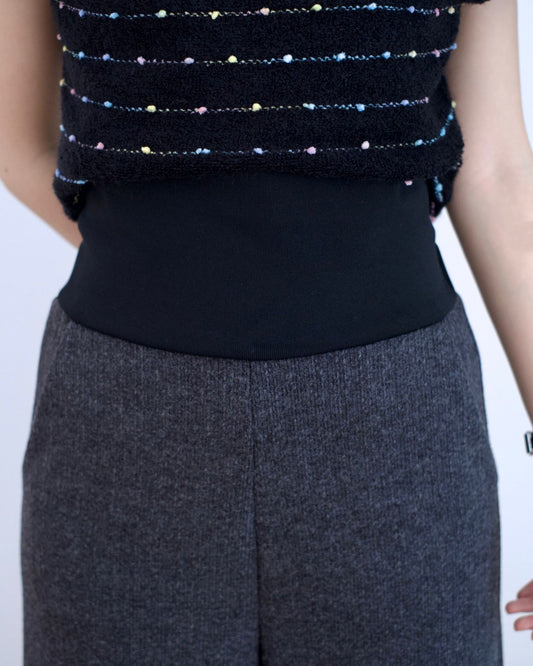 Moci 高腰全橡筋針織褲