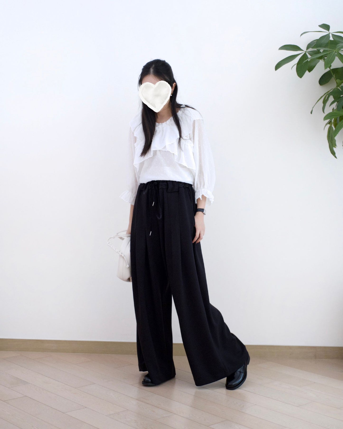 Moci Lace花邊併腰闊褲