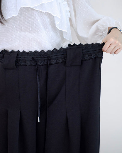 Moci Lace花邊併腰闊褲