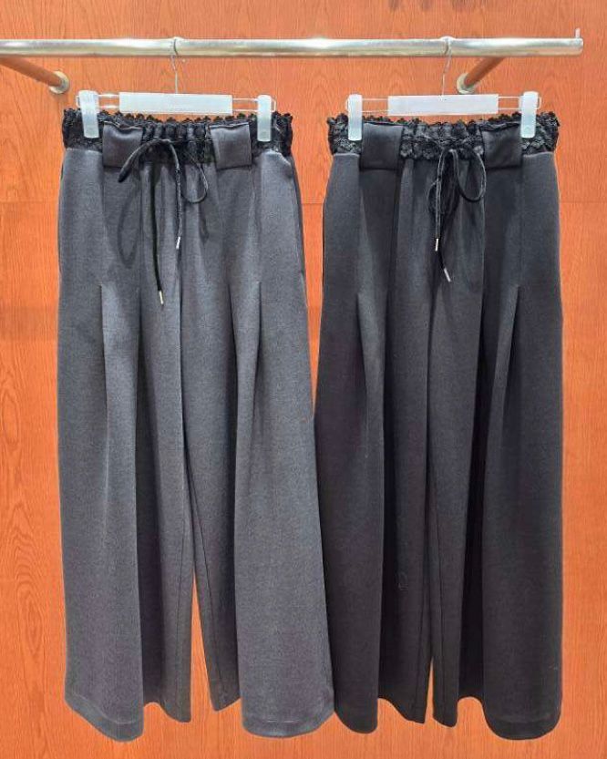 Moci Lace花邊併腰闊褲