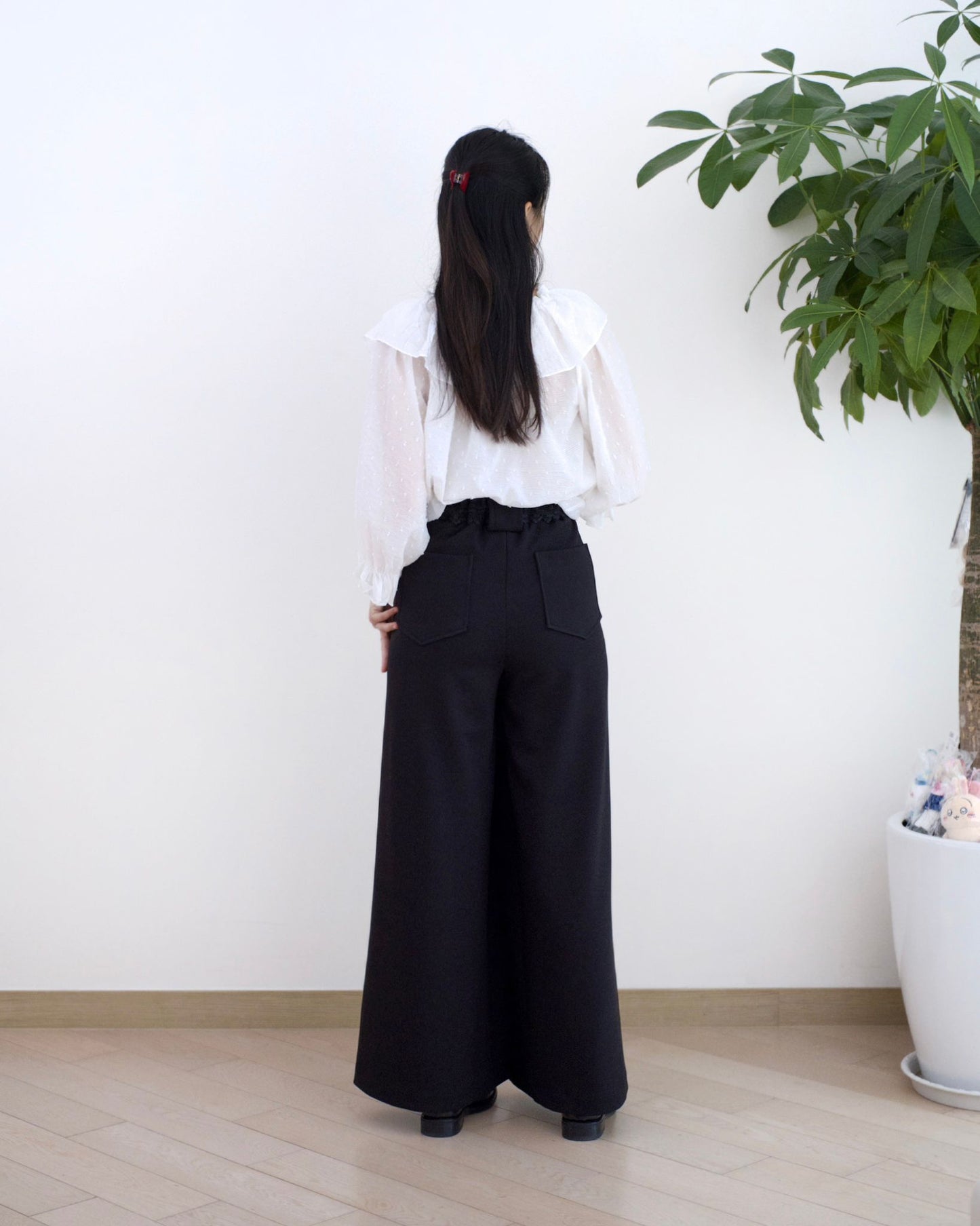 Moci Lace花邊併腰闊褲