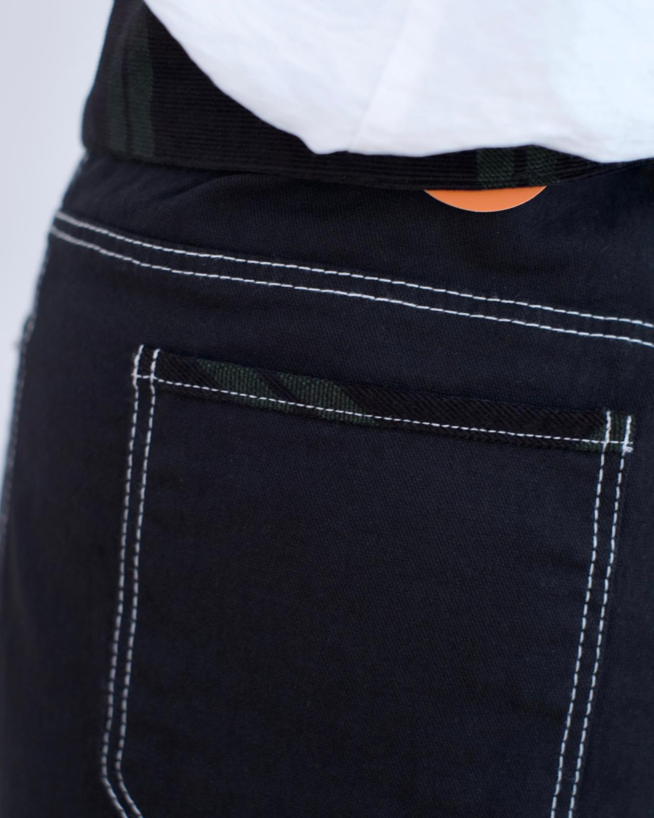 Moci 併格仔闊筒扯布褲