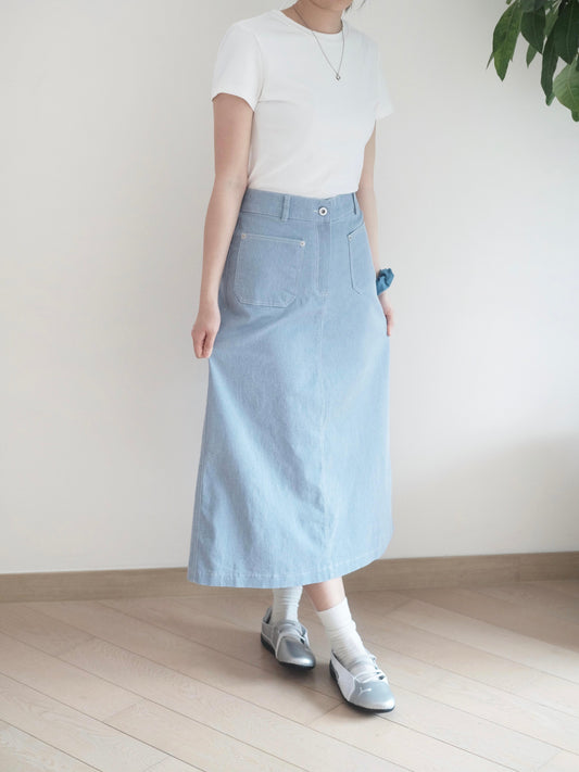 Moci 中長扯布裙