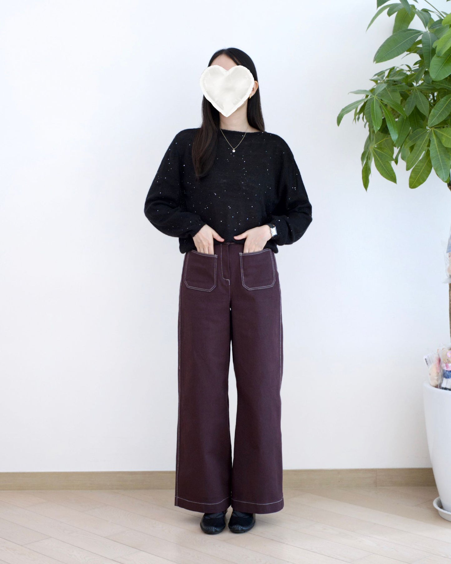 Moci 小口袋扯布褲