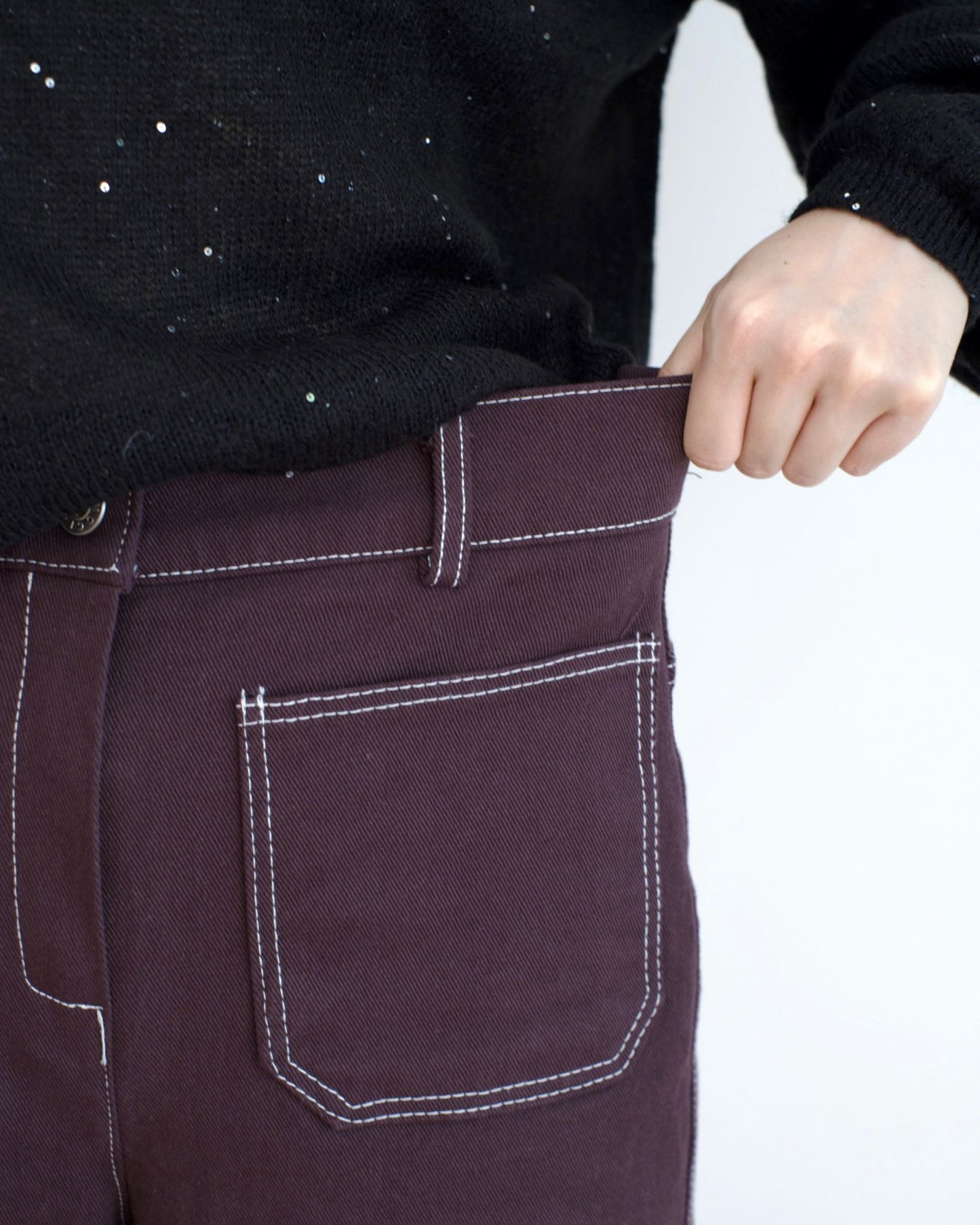 Moci 小口袋扯布褲