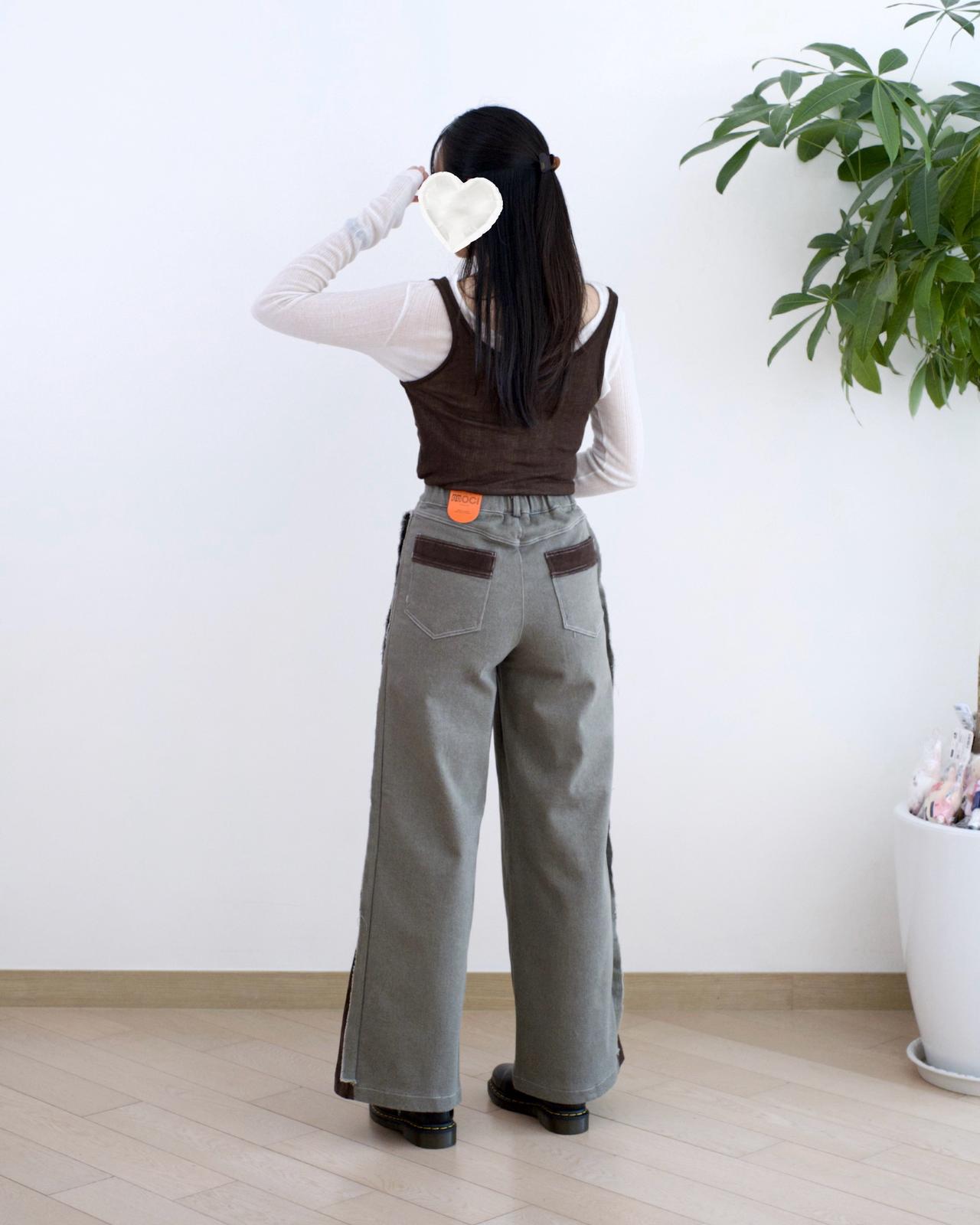 Moci 併燈芯絨扯布褲