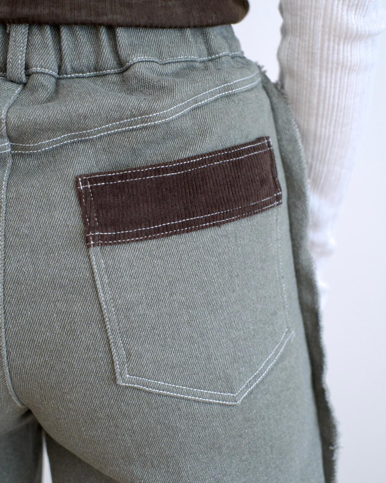 Moci 併燈芯絨扯布褲