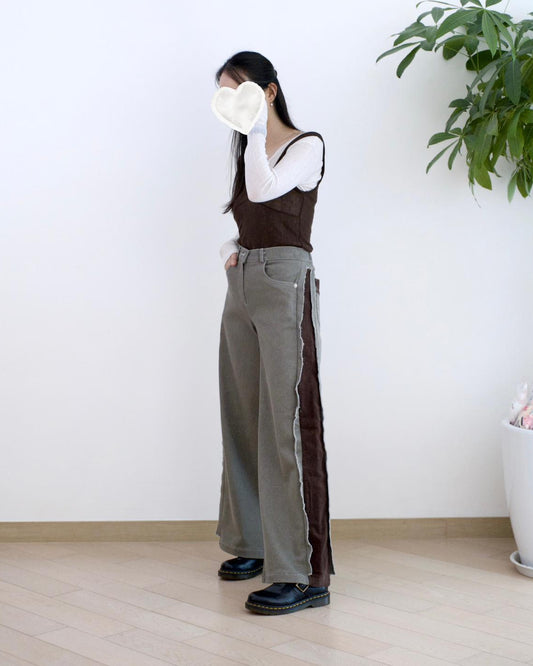 Moci 併燈芯絨扯布褲