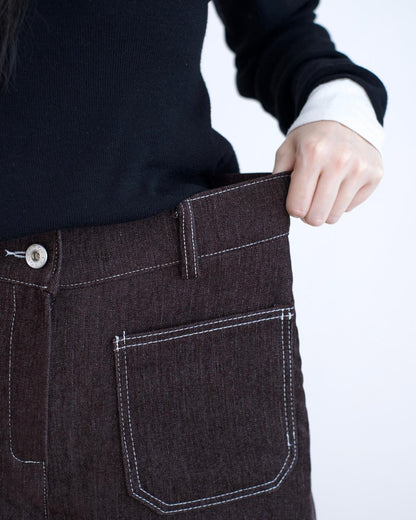 Moci 毛巾面料闊筒休閑褲︎