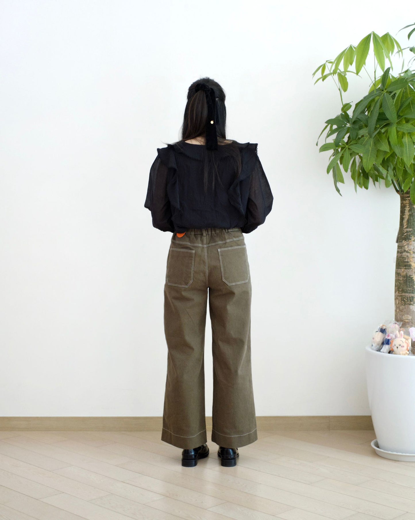 Moci 側波浪明線扯布褲︎