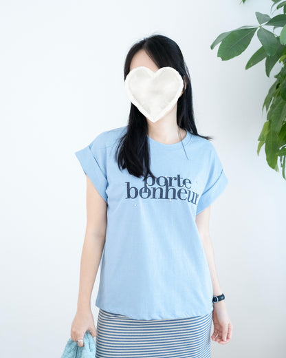 韓國英文字釘珠Tee