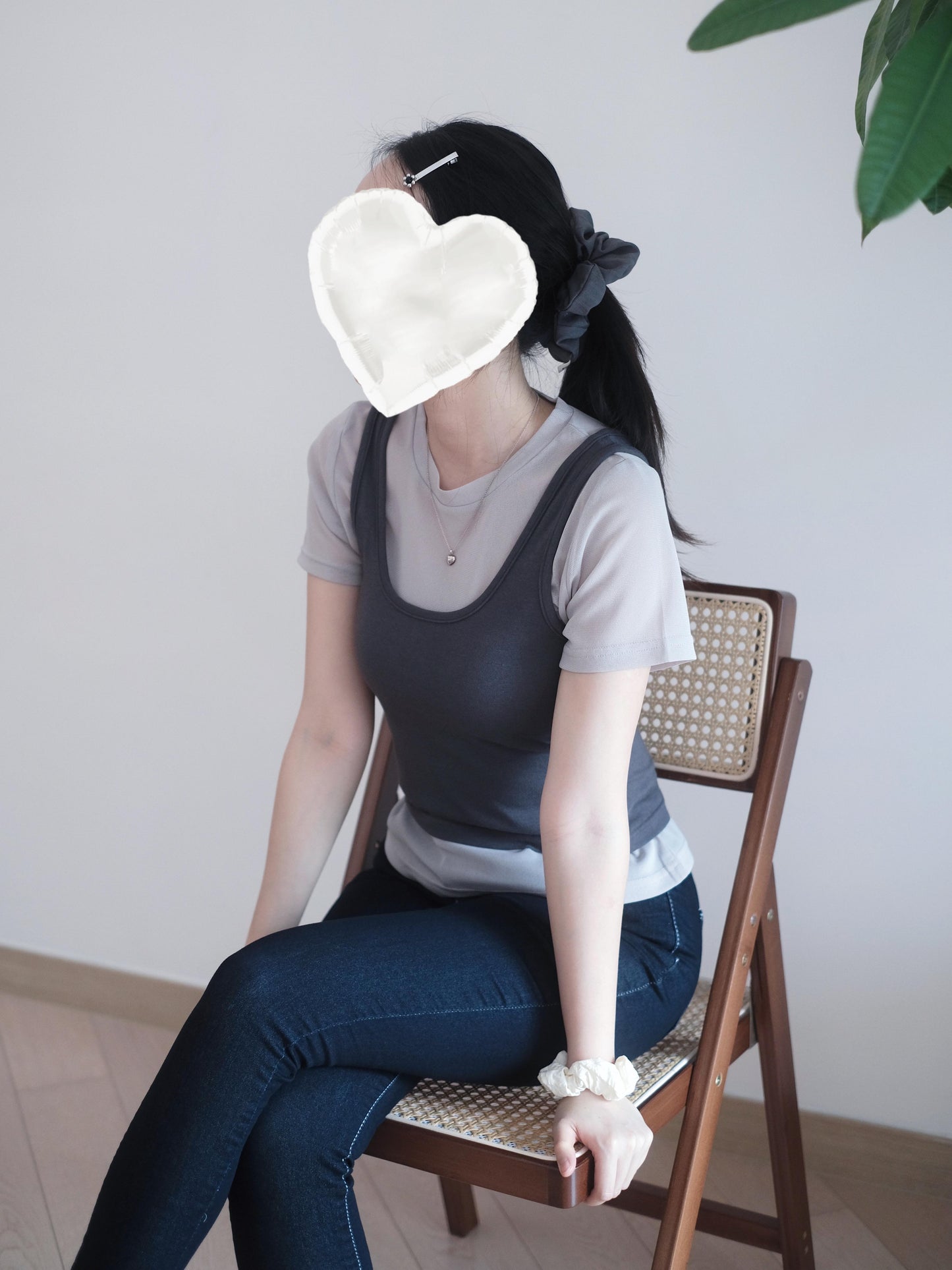 韓國網紗短袖撞小背心𝑆𝑒𝑡 𝑇𝑜𝑝
