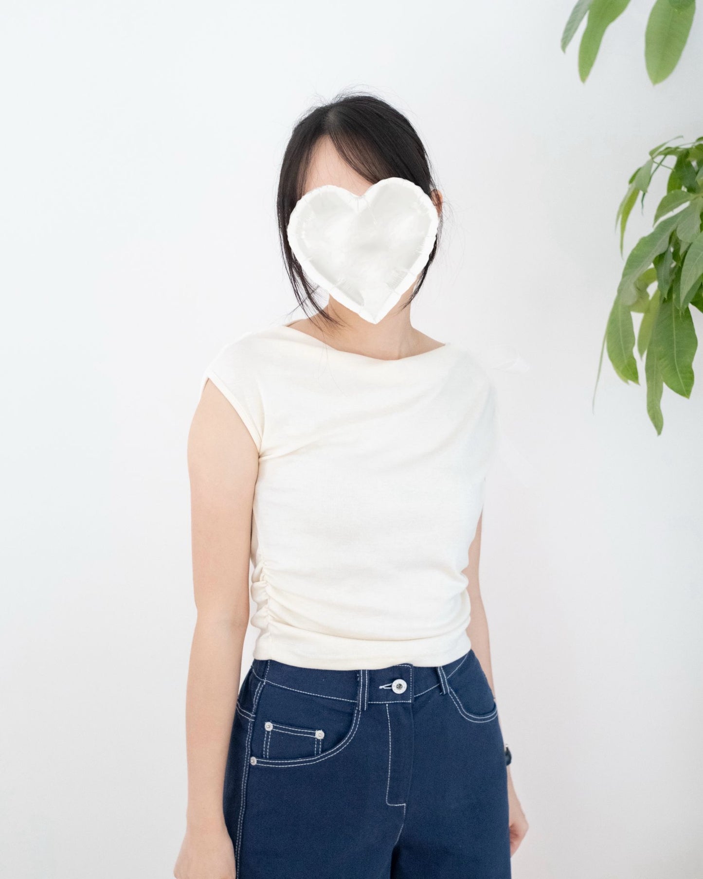 韓國蝴蝶結絲帶Top